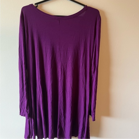 Long sleeve Purple Shift Dress L - Picture 3 of 5
